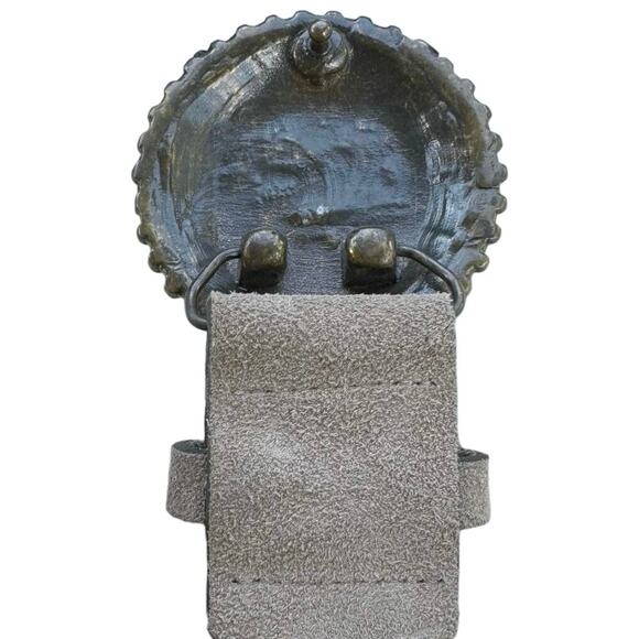 Le‎ Lis Blanc Deux Suede Belt Medium White Stone Boho Buckle Made in Brazil main image 5